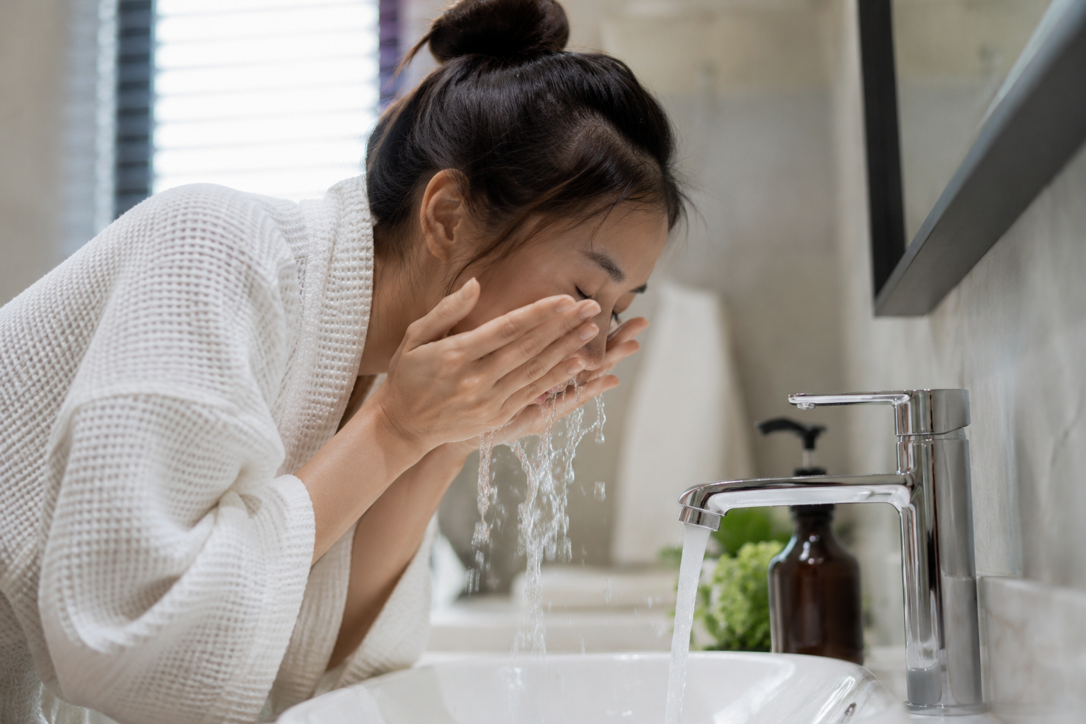Pengaruh kualitas air kran untuk cuci muka